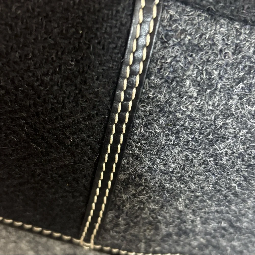 Vintage Kate Spade Black and Gray Wool Patchwork Small Bag - Picture 13 of 15